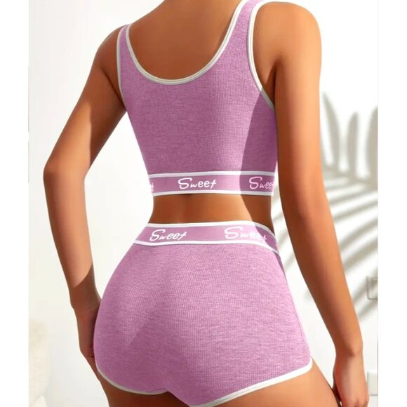 Callie Lives Sweet Love: Athleisure Loungewear High-Waist BoyShort Sets S M L XL - Picture 11 of 16